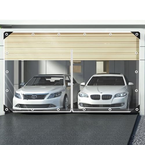 Plane Transparent Mit öSen Plane für außenbereich，420 g/m² PVC Transparent Plane, mit 20 Kabelbindern, 12 Gummibändern mit Kugeln, 10 m Befestigungsseil geeignet für Pavillons (2Mx4M Reißverschluss) von OKYUK