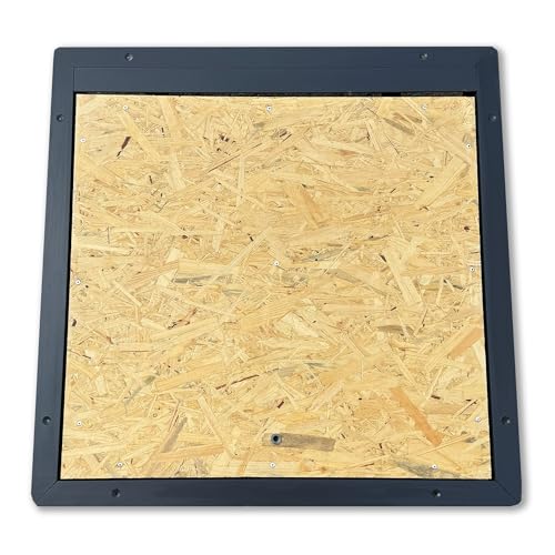 Bodentreppe/Revisionsklappe mit Wasserfester OSB-Platte – 800 x 800 mm – Sofort Begehbar – Laminatfähig – Hochwertig und Funktional Bodentreppe/Revisionsklappe mit Wasserfester OSB-Platte – 800 x 800 mm – Sofort Begehbar – Laminatfähig – Hochwertig und Funktional von OKtime hidden technology