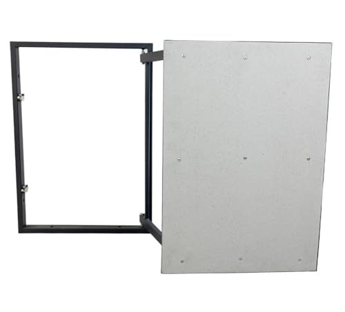 Revisionsklappe Stahl 600 x 400 mm - Metallrahmen mit einer Tür aus Feuchtigkeitsbeständiger Gipskartonplatte - Revisionstür - Wartungsklappe - Wartungstür - Zugangsplatte von OKtime hidden technology