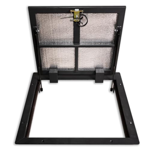 Schachtabdeckung 500 mm x 500 mm Seitenscharniere - Bodenluke Schachtdeckel Revisionsschacht Kanalschacht von OKtime hidden technology