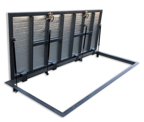 Schachtabdeckung 700 mm x 2000 mm Seitenscharniere - Bodenluke Schachtdeckel Revisionsschacht Kanalschacht von OKtime hidden technology