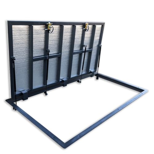 Schachtabdeckung 900 mm x 2500 mm Seitenscharniere - Bodenluke Schachtdeckel Revisionsschacht Kanalschacht von OKtime hidden technology