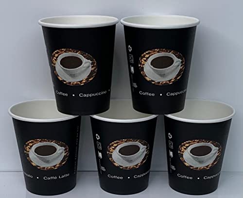 OL-Gastro-Bedarf 200 Schwarz Hartpapier 200 ml Coffee to go Becher Pappbecher Kaffeebecher von OL-Gastro-Bedarf