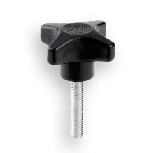 1 St. Sterngriff Kreuzgriff mit Gewindebolzen aus Stahl, Griffdurchmesser 40/60 mm (HSS 40 M6x20) von OL