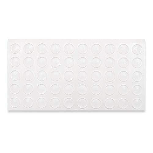 100 Türanschlagdämpfer Türpuffer Anschlagpuffer selbstklebend transparent, Kunststoff (10 mm x 3 mm) von KLAMA