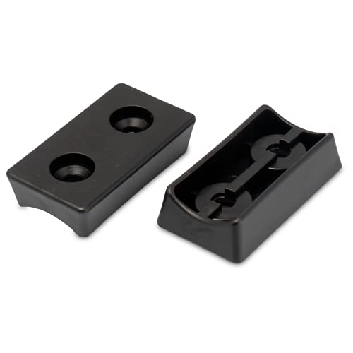 4 Fussstopfen Gleiter Schalengleiter für runde Rohre, Kunststoff, Schwarz (18, 18-22 mm, Natur) von OL