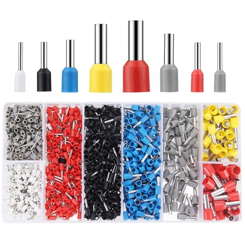 1800 Stück Aderendhülsen Set, Aderendhülsen 0,5 mm² - 10 mm² Aderendhülse Set für Drahtverbindung Isolierte Aderendhülsen Sortiment mit Portable Box 1800 Stück Aderendhülsen Set, Aderendhülsen 0,5 mm² - 10 mm² Aderendhülse Set für Drahtverbindung Isolierte Aderendhülsen Sortiment mit Portable Box von OLASK