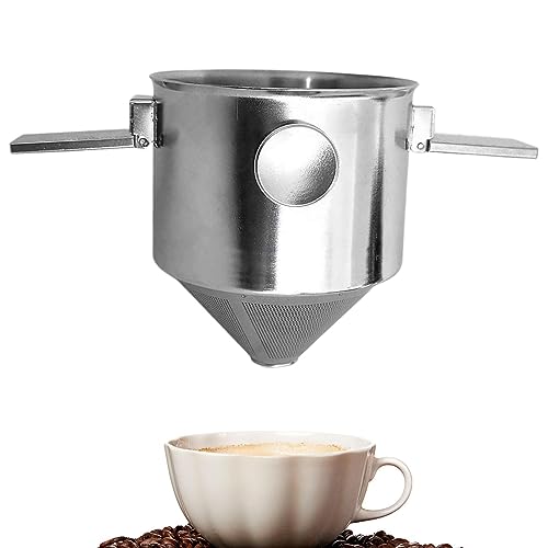 OLCANA Abtropfgestell aus Edelstahl – Ausgießen Sie über feines Abtropfgestell für gefilterten Kaffee – feinmaschige Filter für Kaffee-Infuser mit großer Kapazität für gemahlenen Kaffee zu Hause von OLCANA