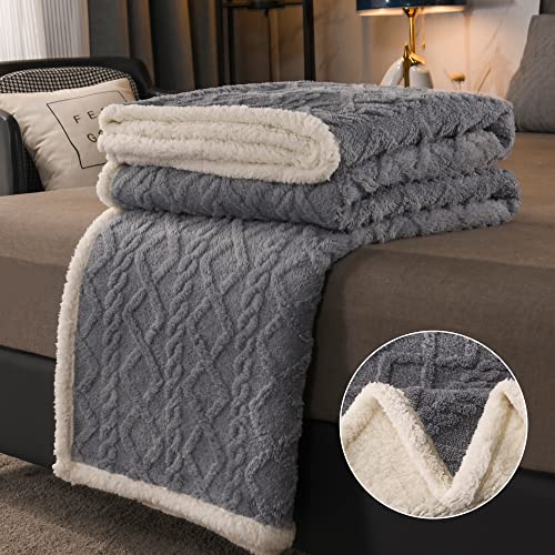 OLDBIAO Kinder Kuscheldecke 70 x 100 cm Grau Weiß Flauschig Extra Weich & Warm Wohndecke Flanell Fleecedecke, als Couchdecke Sofadecke Einzelbett Bettüberwurf für den Winter von OLDBIAO