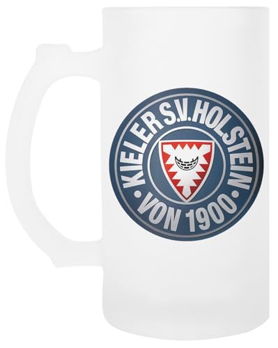 OLDRYTEE Kieler Sv Holstein Transparenter Becher Mit Biergriff Aus Glas von OLDRYTEE