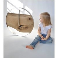 Loft-Uhr - Eiche Mit Stahlrand, Große Holzwanduhr 55 cm Loft-Uhr - Eiche Mit Stahlrand, Große Holzwanduhr 55 cm von OLDTREEdesign