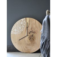 Loft Uhr - Große Eiche 43cm von OLDTREEdesign
