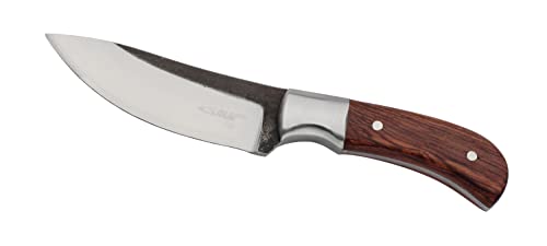 OLEIO Ganli Jagdmesser mit 11,5 cm Klinge I aus 67 Lagen I Überlebensmesser, Gürtelmesser, Outdoor/Survival Messer aus 5CR15MOV Stahl mit Ledergriff, Ledertasche und Holzbox von OLEIO