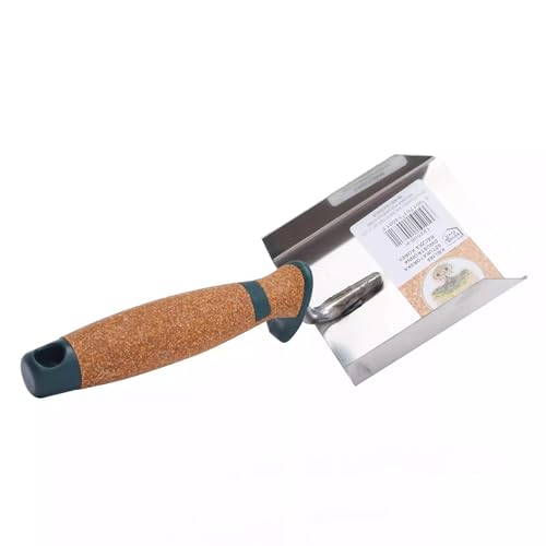 OLEJNIK J L PROFESSIONAL Doppelseitige Stuckateurkelle Eckkelle Doppelseitig Edelstahl mit Korkgriff 80x90 mm für präzise Bau und Renovierungsarbeiten von OLEJNIK J L PROFESSIONAL