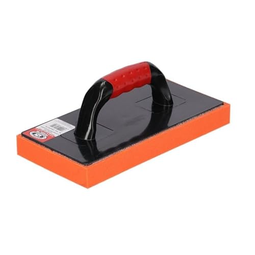OLEJNIK J L PROFESSIONAL Reibebretter Kunstoff Fliesenwaschbrett mit Orange Schwammauflage PU-Reibebrett mit Hydroschwamm-Belag Fugenschwamm Ausfugbrett mit Fliesenschwamm von OLEJNIK J L PROFESSIONAL