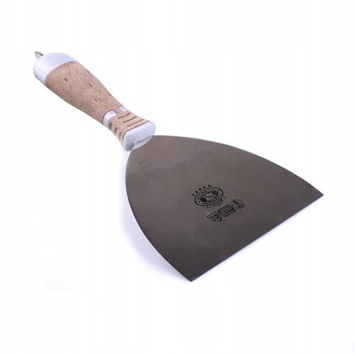 OLEJNIK J L PROFESSIONAL Schraubgriffspachtel Spachtel Gipswerkzeuge Profi Rostfreie Trockenbau Spachtel Rostfreie Malerspachtel mit Bit Griff aus echtem Leder von OLEJNIK J L PROFESSIONAL