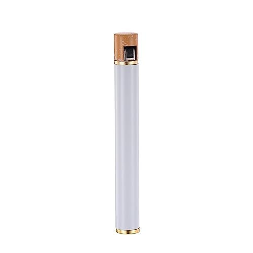 Mini-Feuerzeug kann in die Zigarettenschachtel gesteckt Werden. Metallfeuerzeuge, nachfüllbarer Butan-Zigarettenanzünder (Color : White) von OLELY