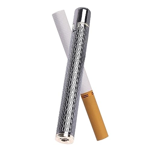 Mini-Zigarettenanzünder, tragbar, kann in EIN Zigarettenetui gesteckt Werden, Butan nachfüllbarer Feueranzünder mit Ersatz-Feuersteinen, Geschenke for Männer, Frauen, Damen (Color : A) von OLELY