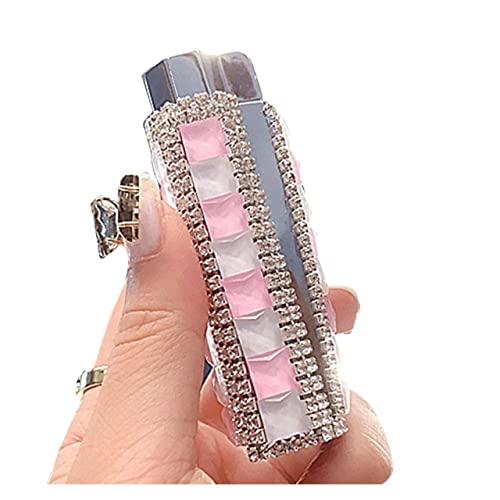 Winddichtes Feuerzeug, aufblasbare Feuerzeuge, Jet-Flammen-Feuerzeuge, for Männer und Frauen (Color : White and pink) von OLELY