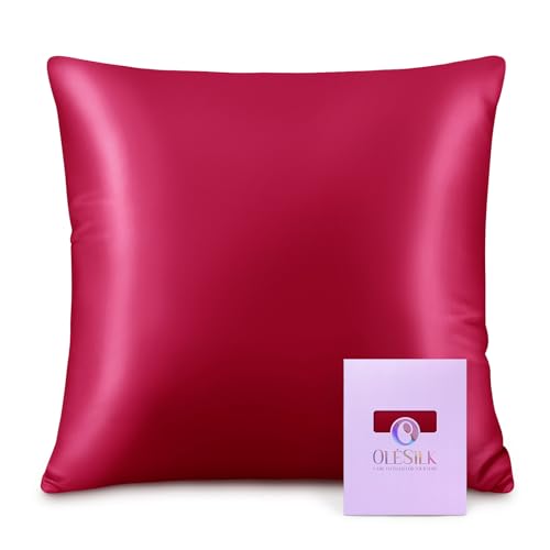 OLESILK Seide Kissenbezug Kissenhülle Haar- und Hautpflege mit Reißverschluss 16 Momme 1 Stück Weinrot 80x80cm OLESILK Seide Kissenbezug Kissenhülle Haar- und Hautpflege mit Reißverschluss 16 Momme 1 Stück Weinrot 80x80cm von OLESILK