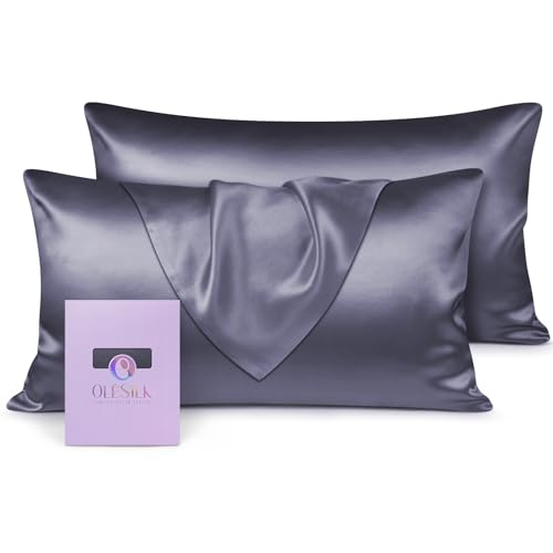 OLESILK 100% Seide Kissenbezug Kissenhülle Haar- und Hautpflege mit Verstcktem Reißverschluss 19 Momme 2 Stücke Holzkohle 50x90cm OLESILK 100% Seide Kissenbezug Kissenhülle Haar- und Hautpflege mit Verstcktem Reißverschluss 19 Momme 2 Stücke Holzkohle 50x90cm von OLESILK