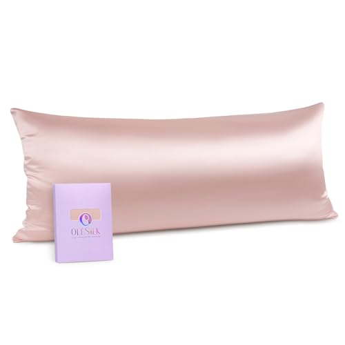 OLESILK Seide Kissenbezug Kissenhülle Haar- und Hautpflege mit Reißverschluss 16 Momme 1 Stück Pfirsich Rosa 40x145cm OLESILK Seide Kissenbezug Kissenhülle Haar- und Hautpflege mit Reißverschluss 16 Momme 1 Stück Pfirsich Rosa 40x145cm von OLESILK