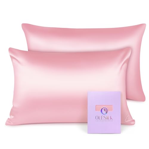 OLESILK Seide Kissenbezug Kissenhülle Haar- und Hautpflege mit Reißverschluss 16 Momme 2 Stücke Rosa 50x70cm OLESILK Seide Kissenbezug Kissenhülle Haar- und Hautpflege mit Reißverschluss 16 Momme 2 Stücke Rosa 50x70cm von OLESILK