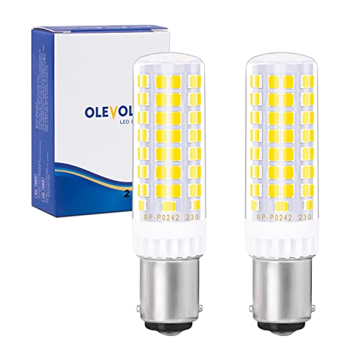 OLEVOLT B15D LED Glühbirne 7W LED Leuchtmittel Neutralweiß 4000K Ersatz 70W Halogenlampe AC 230V B15D LED Glühlampen Dimmbar Kein Flackern B15D 770LM für Wohnzimmer, Schlafzimmer, Nähmaschinen von OLEVOLT