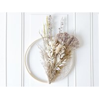 Getrocknete Pilze Neutral Makramee Kranz von OLFstudio