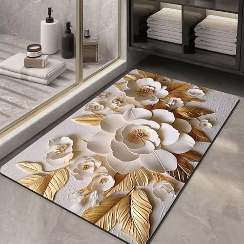 2 Stück Badematten, Teppich mit 3D-Effekt, Moderne Magic Mat für das Badezimmer, rutschfeste, schnell trocknende, saugfähige Badematte aus Gummi, Duschvorleger für vor die Badewanne 2 Stück Badematten, Teppich mit 3D-Effekt, Moderne Magic Mat für das Badezimmer, rutschfeste, schnell trocknende, saugfähige Badematte aus Gummi, Duschvorleger für vor die Badewanne von OLHAUYUAN