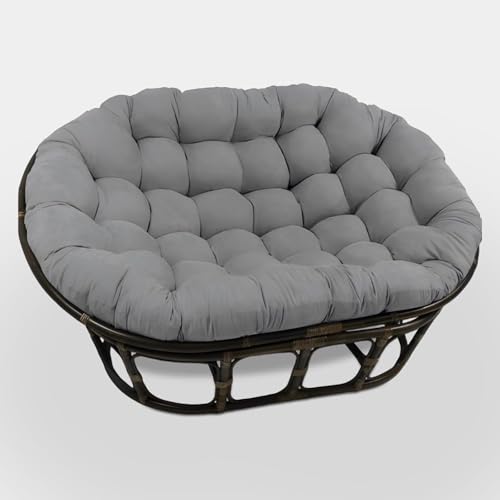 Lucky Monet Wasserdichtes Doppel-Papasan-Stuhlkissen (ohne Stuhl), Outdoor-Kissen für Hängesessel/Eiersessel/Schaukelstühle/Hängematten mit Bändern für den Außenbereich, Terrasse und Garten von OLHAUYUAN