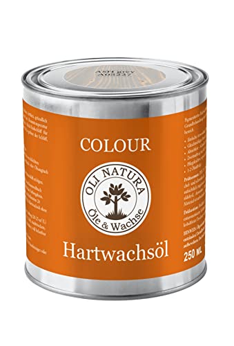 OLI-NATURA Colour Hartwachsöl, Farböl für Holzmöbel und Treppen, 0.25L, Ash Grey von OLI NATURA Öle & Wachse