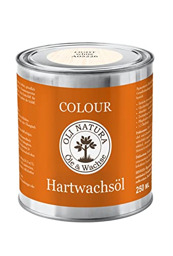 OLI-NATURA Colour Hartwachsöl, Farböl für Holzmöbel und Treppen, 0.25L, Light White von OLI NATURA Öle & Wachse