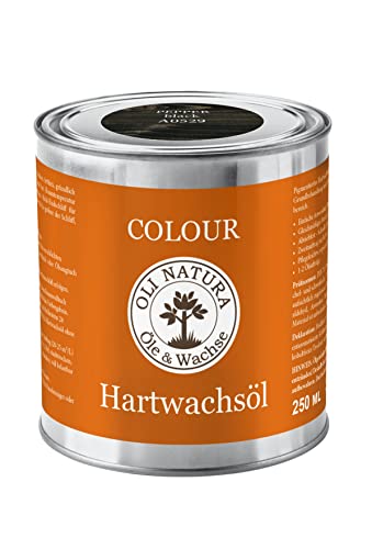 OLI-NATURA Colour Hartwachsöl, Farböl für Holzmöbel und Treppen, 0.25L, Pepper Black von OLI NATURA Öle & Wachse