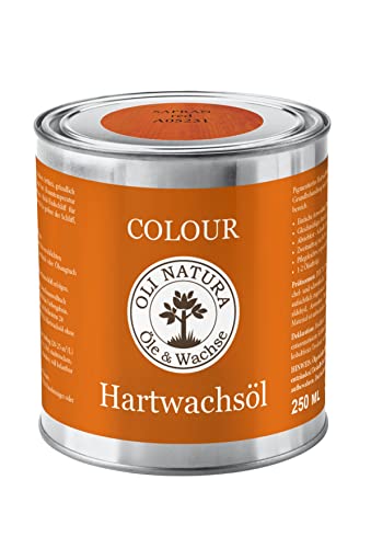 OLI-NATURA Colour Hartwachsöl, Farböl für Holzmöbel und Treppen, 0.25L, Safran Red von OLI NATURA Öle & Wachse
