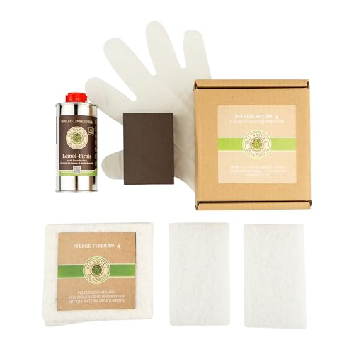 OLI-NATURA PFLEGE-SET No. 4 - praktisches Pflegeset für Schneidebretter und Küchenutensilien - enthält Leinöl-Firnis, Einölpads, Schleifschwamm und mehr OLI-NATURA PFLEGE-SET No. 4 - praktisches Pflegeset für Schneidebretter und Küchenutensilien - enthält Leinöl-Firnis, Einölpads, Schleifschwamm und mehr von OLI NATURA Öle & Wachse