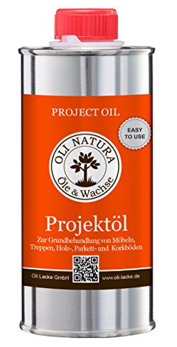 OLI NATURA Öle & Wachse A01370_TA Projektöl Holzöl, Natur, 0,25 Liter von OLI NATURA Öle & Wachse