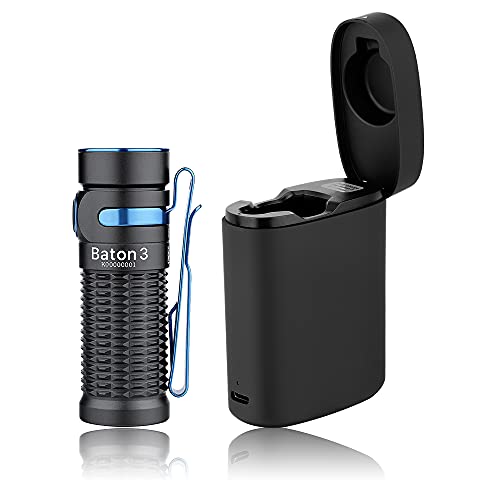OLIGHT Baton 3 Kit Mini LED Taschenlampe mit Drahtlosem Ladecase, bis zu 94 Tage Laufzeit, Superhelle 1200 Lm 166m Leuchtweite 6 Lichtmodi IPX8 Wiederaufladbare Handlampe für Camping, Notfälle Schwarz OLIGHT Baton 3 Kit Mini LED Taschenlampe mit Drahtlosem Ladecase, bis zu 94 Tage Laufzeit, Superhelle 1200 Lm 166m Leuchtweite 6 Lichtmodi IPX8 Wiederaufladbare Handlampe für Camping, Notfälle Schwarz von OLIGHT