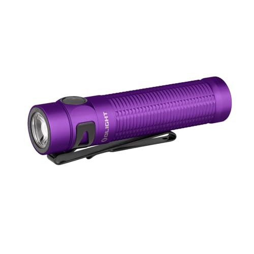 OLIGHT Baton 3 Pro Kaltes Weiß LED Taschenlampe, Extrem Hell 1500 Lumen 175 Meter USB Aufladbare Taschenlampe mit 6 Lichtmodi, 120 Tage Leuchtdauer IPX8 Wasserdicht Tragbare Taschenlampe(Lila) von OLIGHT