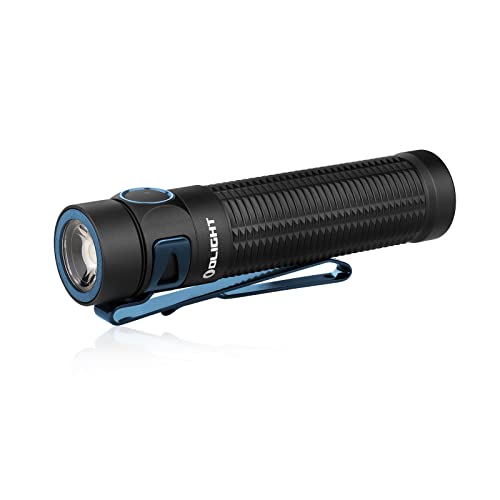 OLIGHT Baton 3 Pro Neutral Weiß LED Taschenlampe, Extrem Hell 1500 Lumen 175 Meter USB Aufladbare Taschenlampe mit 6 Lichtmodi, 120 Tage Leuchtdauer IPX8 Wasserdicht Tragbare Taschenlampe (Schwarz) von OLIGHT