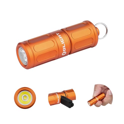 OLIGHT I1R II Pro EOS Mini LED Taschenlampe 180 Lumen Superhelle USB-Aufladbare Handlampe Schlüsselbund, IPX8 und 1,5m Fallschutz kleine Lampen für Outdoor Camping und Repaturen Capsule Orange von OLIGHT
