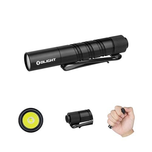 OLIGHT I3T 2 EOS Pocket EDC Taschenlampe, 200 Lumen Kompakte Super Helle Lichte mit Beidseitige Taschenclip, 2 Lichtmodi AAA-Batterie Flashlight mit Endkappenschalter für Camping Outdoor und Wandern von OLIGHT