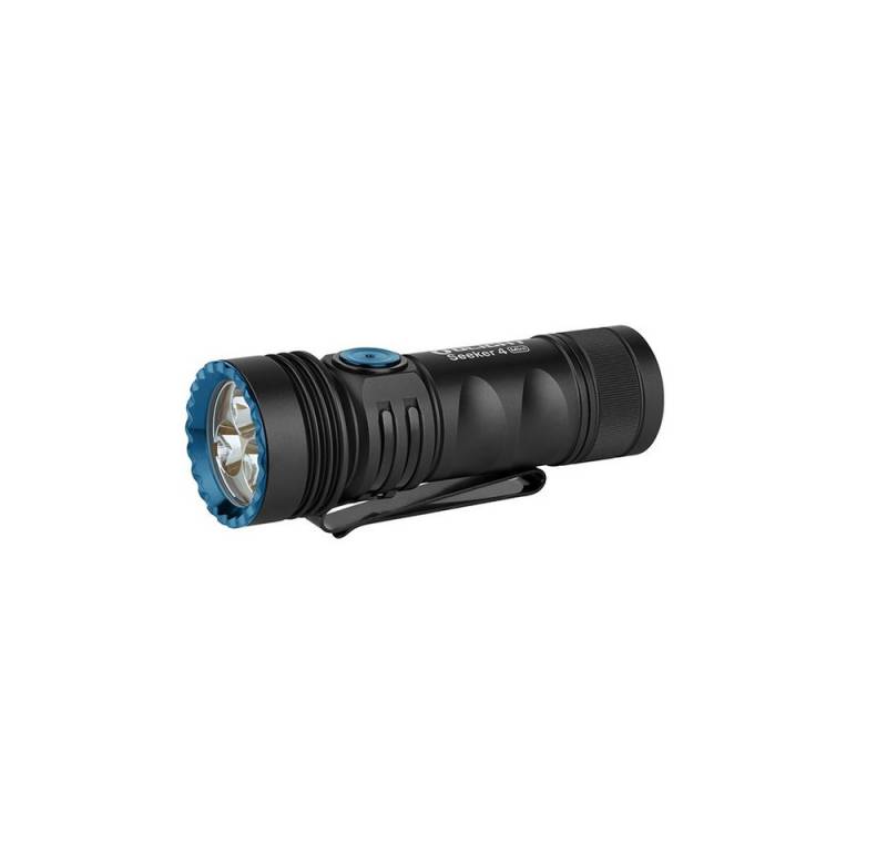 OLIGHT LED Taschenlampe Seeker 4 Mini UV-Taschenlampe LED-Weißlicht 1200 Lumen, 120 Meter, wiederaufladbares Schwarzlicht, 5 Helligkeitsstufen von OLIGHT
