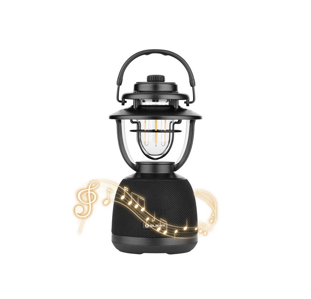 OLIGHT Laterne olight Olantern Music Licht und Musik 2 in 1 Campinglampe, Eingebauter Erschütterungssensor, Stufenlos dimmbar von OLIGHT