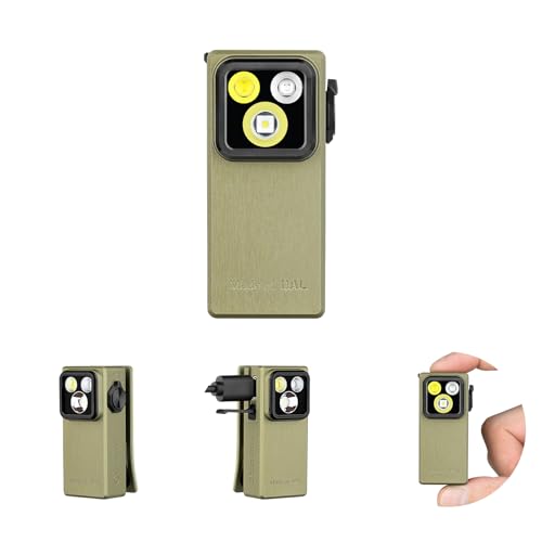 OLIGHT Oclip Ultra Mini LED Clip Taschenlampe besteht aus OAL™ mit Flutlicht, fokussiertes Licht und UV Licht,530 LM USB-C aufladbare EDC Flashlight,IPX6 Blinklicht für den Alltag Camping und Notfall von OLIGHT