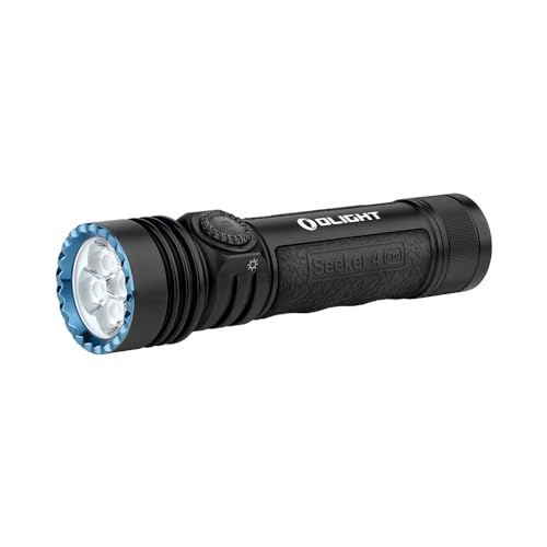 OLIGHT Seeker 4 Pro LED-Taschenlampe, 260 m Reichweite, 4600 lm und 16895 CD (schwarz CW) von OLIGHT