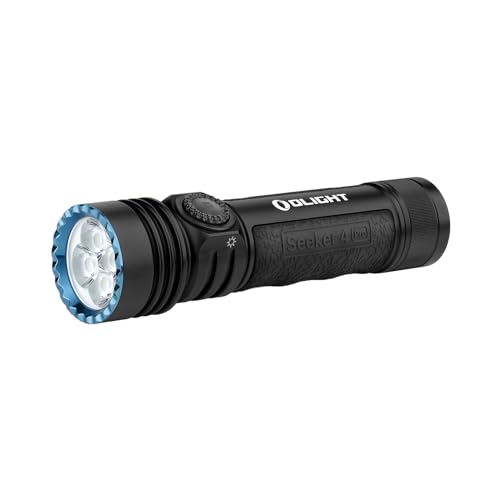 OLIGHT Seeker 4 Pro LED Taschenlampe mit Holster, 4600 Lumen 260 Meter, USB-C Wiederaufladbare Lampe 15 Tage Akkulaufzeit, Tragbare Handlampe für den Alltag,Outdoor(Schwarz Neutralweiß) von OLIGHT