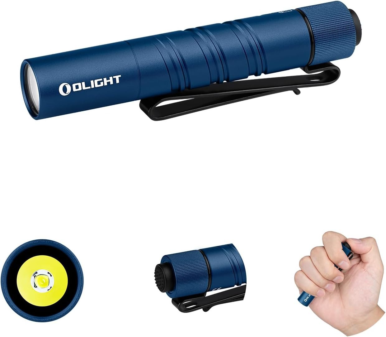OLIGHT Taschenlampe I3T 2 Mini EDC Taschenlampe 200 Lumen mit Endkappenschalter und 2 Modi (Kompakte Helle Licht mit beidseitigem Taschenclip), AAA-Batterie Lampe für Camping Outdoor von OLIGHT