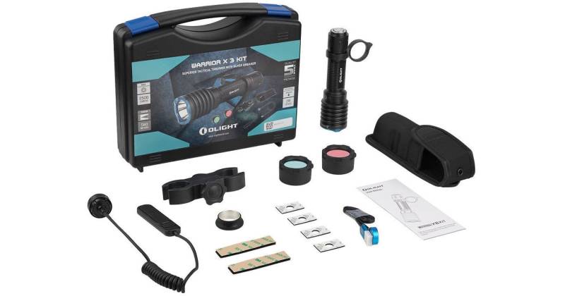 OLIGHT Taschenlampe Olight Warrior X 4 Starke Taschenlampe für Outdoor, Camping, 2600 Lumen 630 Meter Leuchtweite, IPX8 von OLIGHT
