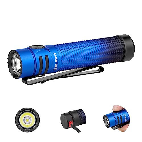 OLIGHT Warrior Mini3 Taktische Taschenlampe 1750 High Lumen,240 Reichweite,LED Wiederaufladbare USB-C-Taschenlampe,100Tage Laufzeit,IPX8 Wasserdicht für Camping,Notfall,Sicherheitsgebrauch (Blau) von OLIGHT